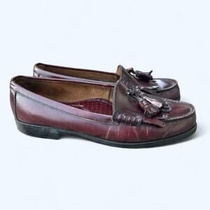 Vintage GH Bass Men's Kiltie Tassel Loafers Walnut Brown  10 N Preppy Academic